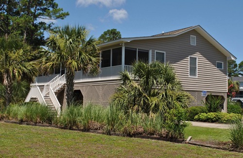 North Litchfield Beach House | Beach house featuring screen porch with rockers & swing located at North Litchfield Beach.