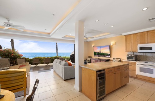 Wailea Condo | BEACHFRONT/GROUND Floor B-103: Renovated, LARGER unit, & steps from the sand.