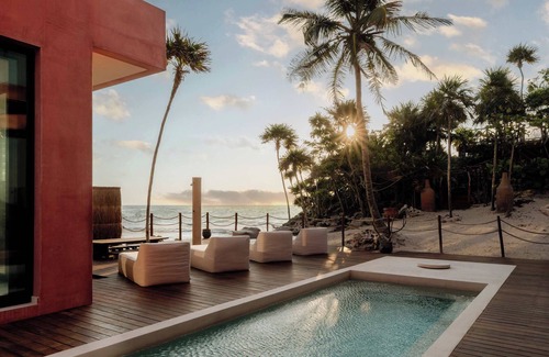 Zona Hotelera House | Beachfront Oasis - Yoga Deck - Jacuzzi - 25M Pool