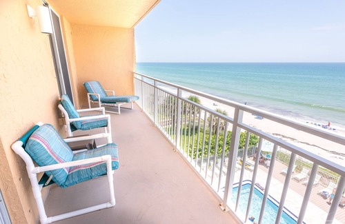 Indian Harbour Beach Condo | Beachfront Vacation Rental, Beautiful Views from the 5th story balcony.
