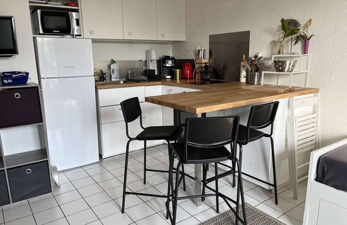 La Gueriniere Apartment | Beachside Studio with Garden, BBQ, and Near Cycling Path