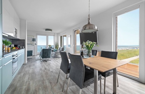 Olpenitz Apartment | "BeachViewFour": Holiday apartment right on the beach with sauna, balcony & Baltic Sea view