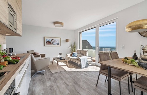 Olpenitz Apartment | "BeachViewTwo": Holiday apartment right on the beach with sauna, balcony & Baltic Sea view