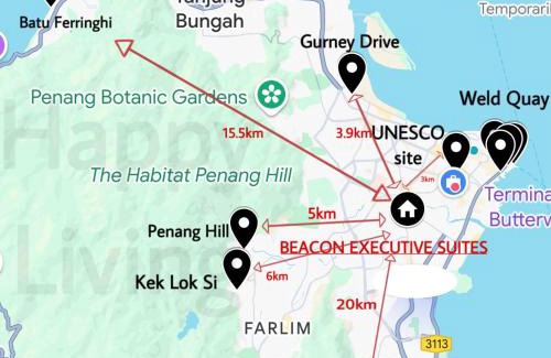 George Town Apartment | Beacon Executive Suites #Elegant #SkyPool #Georgetown #4pax #2BR 2bath #1Queen 2Single #Quality well maintained #Private superhost