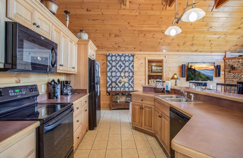 Black Bear Falls Cabin | Bear Slide | Game Room + Hot Tub & Mountain Views!