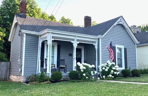 Midway Cottage | Beautiful 1901 Restored Cottage Pool near Keeneland Horse Park Bourbon Trail