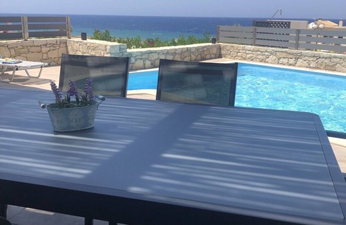 Panormos Villa | Beautiful 3 Bed, 2 bath detached Villa, private pool sea view, near beach.