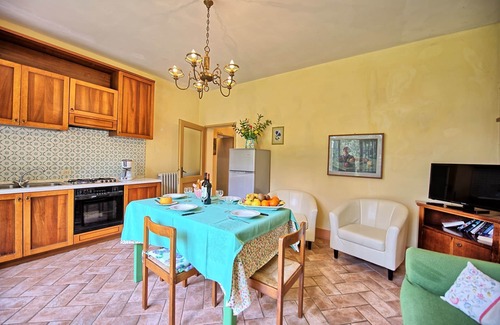 San Gimignano Apartment | Beautiful apartment for 4 people with A/C, WIFI, pool, TV, panoramic view and parking