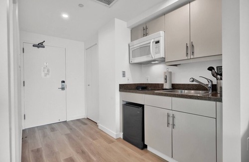 Coconut Grove Condo | Beautiful Blue & Gold Studio with Ocean View