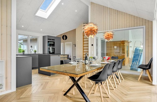 Tørresø House | Beautiful home in Otterup with sauna