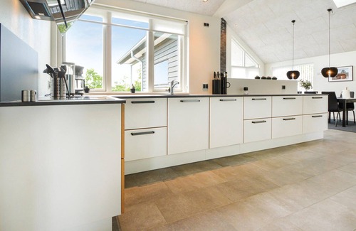 Skaven Strand House | Beautiful home in Tarm with sauna