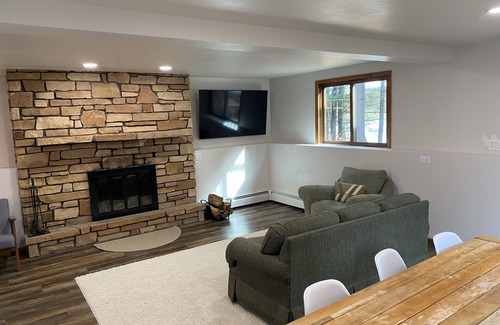 Wild Rose House | Beautiful home is located on a quiet full recreation lake outside of Wild Rose.
