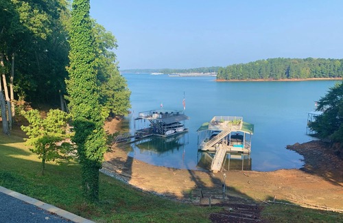 Flowery Branch House | Beautiful Lakefront Home with view, dock, near hiking and water park.
