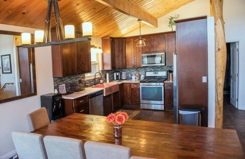 Fawnskin House | Beautiful lakefront home with guest house, dock, game room, hot tub