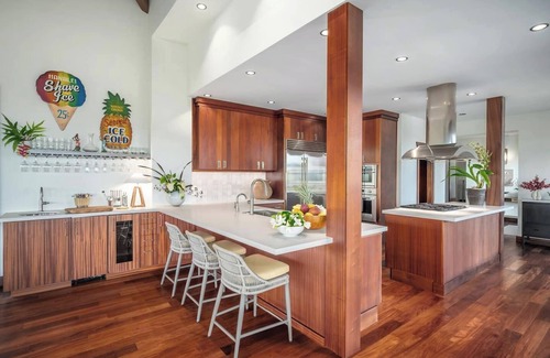 Kalihiwai House | Beautiful, large 5 bedroom house with pool and jacuzzi overlooking Kalihiwai Bay