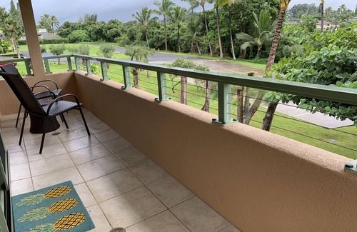 Princeville Condo | Beautiful, large studio with Mountain views from deck, beach access & A/C