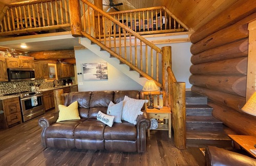 Sandpoint Cabin | Beautiful Log Cabin Getaway on Pend Orielle w/Private Dock, Hot Tub, Firepit