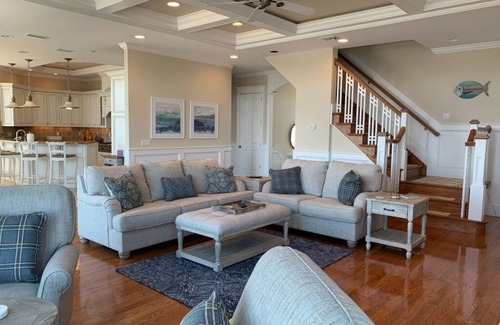 Beach Haven House | Beautiful Loveladies Bayfront Home, Private Beach, Pool, 6BR,5.5 Baths