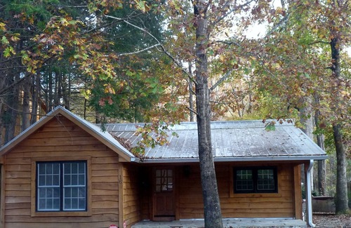 Cleveland Cabin | Beautiful mountain home with Hot tub, deck right up to riverfront.