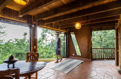 Santa Maria Tonameca House | Beautiful & Eco Cabaña in Forest w/ Ocean View