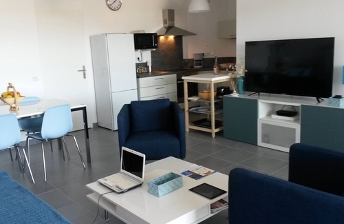 Grosseto-Prugna Apartment | Beautiful new apartment, terrace with SEA view of Ajaccio Gulf. Beach and shops within walking distance.