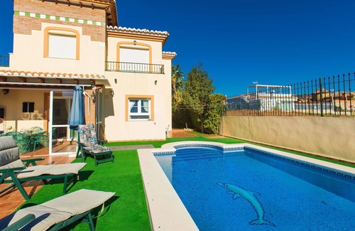 Benajarafe Apartment | Beautiful private villa for 8 people with WIFI, A/C, private pool, TV, terrace and parking