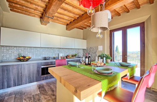 Peccioli Villa | Beautiful private villa with A/C, private pool, hot tub, WIFI, patio, panoramic view and parking