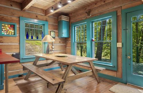 Marshall House | Beautiful Rustic Cabin Surrounded by Nature with Incredible Views and a Wrap-Around Deck for an Amazing Glamping Experience in Marshall, NC