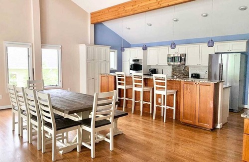 Lake of the Woods House | Beautiful, spacious, lakefront home large lot, firepit, hot tub, and more