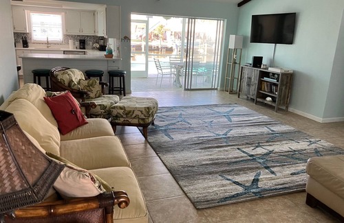 Matlacha House | Beautiful waterfront home, new refinished heated pool, boat dock bikes & kayaks!