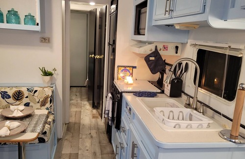 Kennebunk RV Rental | Beautifully remodeled RV in family park with pool