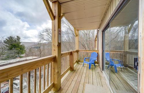 Beech Mountain Apartment | Beech Mountain Studio with Balcony Less Than 1 Mi to Skiing!