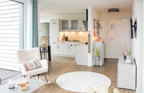 Fehmarn Apartment | BeltBlick 29 - Roof terrace. Sea view. Barrier-free. Silence.