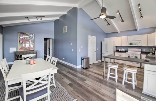 Sister Lakes House | Benton Harbor Lake House w/Dock & Fire Pit!