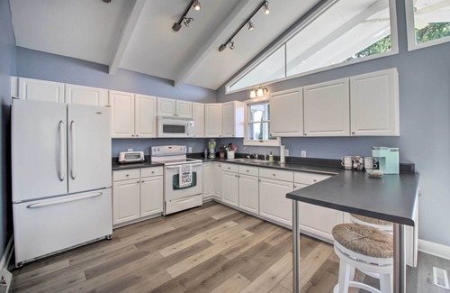 Sister Lakes House | Benton Harbor Lake House w/Dock & Fire Pit!