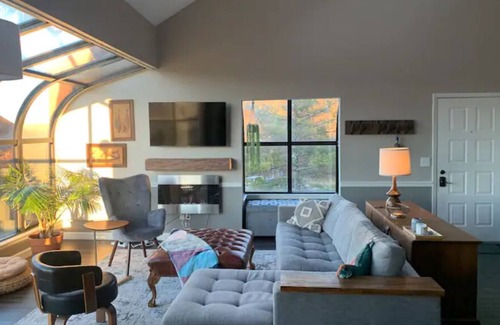 Vernon Condo | Bi-level Condo with Mountain Views and Loft Space