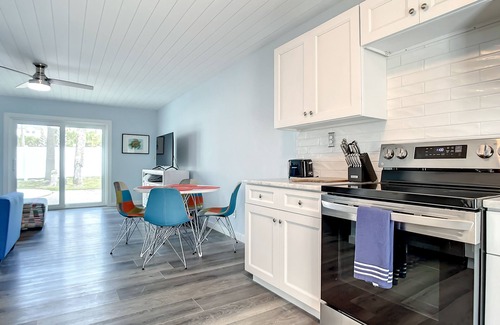 New Smyrna Beach House | Bikini Bottom Duplex with Pool! ~ 2 Minutes from Beach & Flagler Avenue
