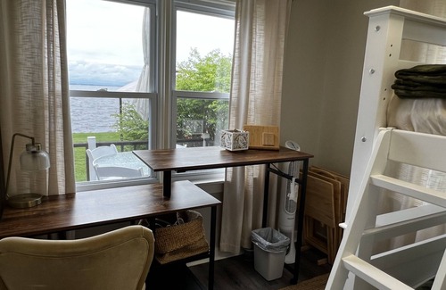 Bernhards Bay Cottage | Bliss by the Bay. Oneida Lake, stunning waterfront views, dock, cozy interior