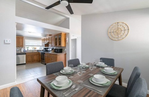 Covina House | Blissful Hideaway BBQ Pet-friendly: 3BR/2BA Coastal Gem with Full Kitchen& Parking