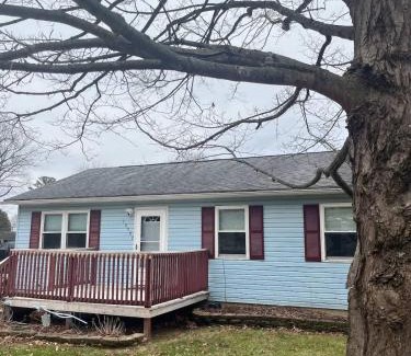 Logan House | Blue Cottage with Game Room Deck & Hot Tub