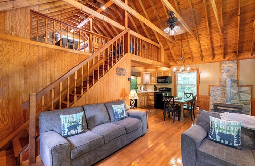 Lenoir Cabin | Blue Flower Cabin - 10 acres, private, hot tub, fire pit