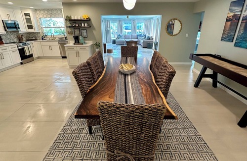 Ruskin House | Blue Heron House | Private 4 BR Waterfront w/Heated Pool and Fire Pit