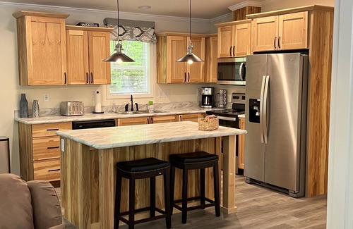 Gills Rock House | Blue House by the Bay - Spacious New Home on 1+ Acre Scenic Wooded Lot