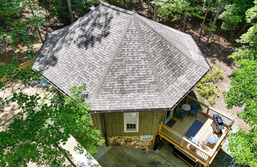 Morganton Cabin | Blue Ridge Blossom: Cozy Octagon Cabin Retreat in the Heart of Nature