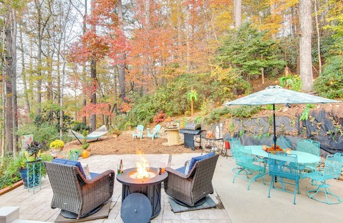 Hendersonville House | Blue Ridge Mtn Retreat: Porches & Creek Access