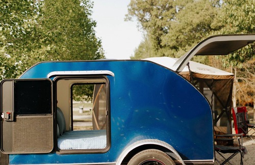 Nashville House | "Blue Voyager" Cute and Comfy Teardrop Trailer