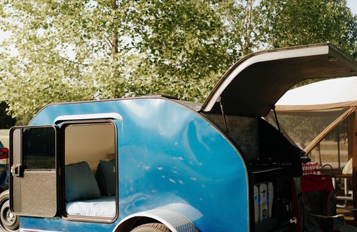 Nashville House | "Blue Voyager" Cute and Comfy Teardrop Trailer