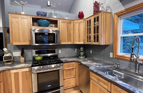 Mayfield House | Boardman River, Firepit, Game Room, Hot tub, Sauna