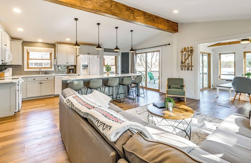 Nekoosa House | Boat Dock, Hot Tub & Deck: Lakefront Nekoosa Home!