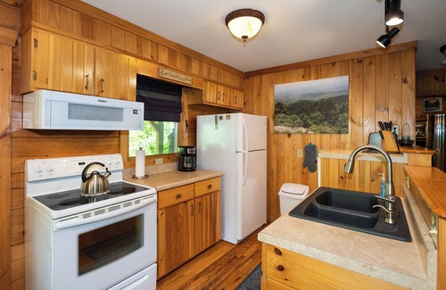 Sugar Grove Cabin | 🐾 Bobcat Run - real log cabin w/huge hot tub! Near Watauga Lake 🚤 & River 🐟